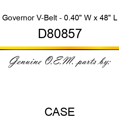 Governor V-Belt - 0.40" W x 48" L D80857