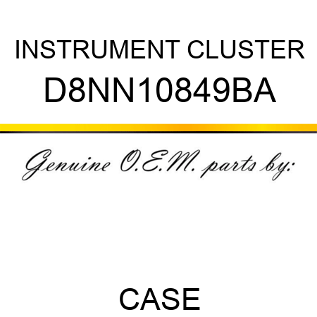 INSTRUMENT CLUSTER D8NN10849BA