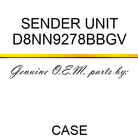 SENDER UNIT D8NN9278BBGV
