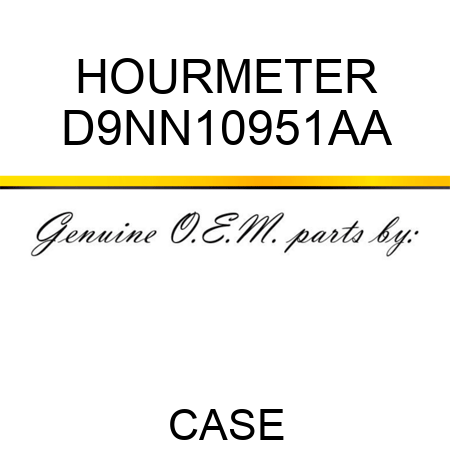 HOURMETER D9NN10951AA