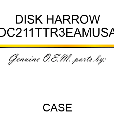 DISK HARROW DC211TTR3EAMUSA