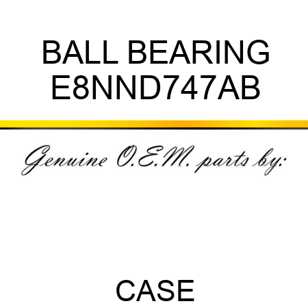 BALL BEARING E8NND747AB