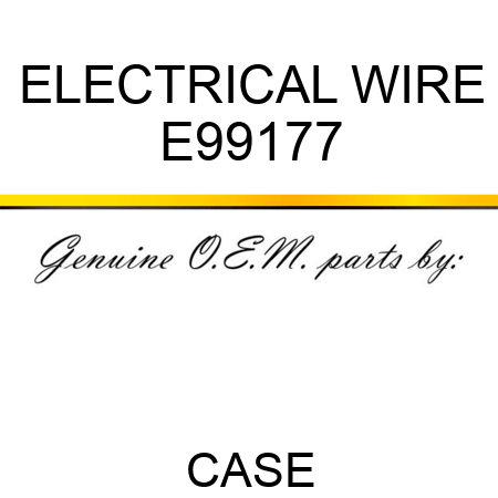 ELECTRICAL WIRE E99177
