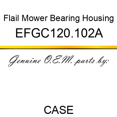 Flail Mower Bearing Housing EFGC120.102A