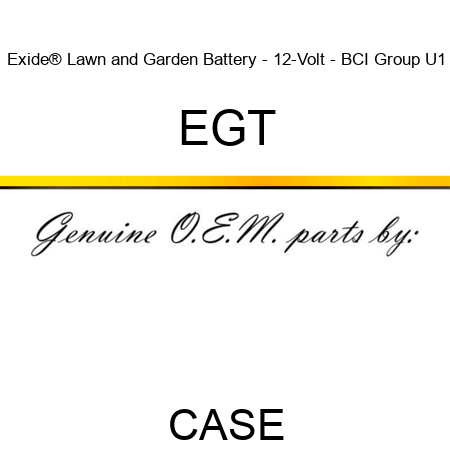 Exide® Lawn and Garden Battery - 12-Volt - BCI Group U1 EGT