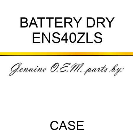 BATTERY, DRY ENS40ZLS