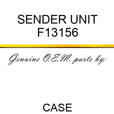 SENDER UNIT F13156