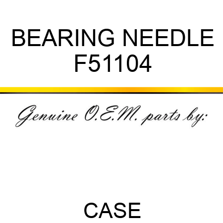 BEARING, NEEDLE F51104