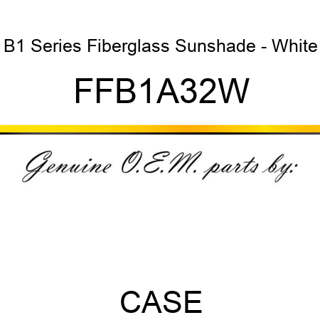 B1 Series Fiberglass Sunshade - White FFB1A32W