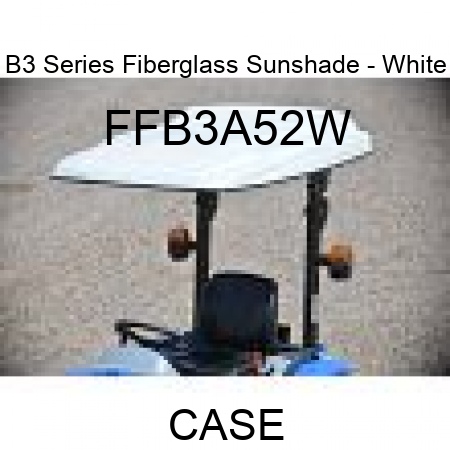 B3 Series Fiberglass Sunshade - White FFB3A52W