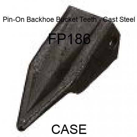 Pin-On Backhoe Bucket Teeth - Cast Steel FP186