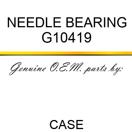 NEEDLE BEARING G10419
