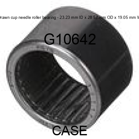 Drawn cup needle roller bearing - 23.23 mm ID x 28.57 mm OD x 19.05 mm W G10642