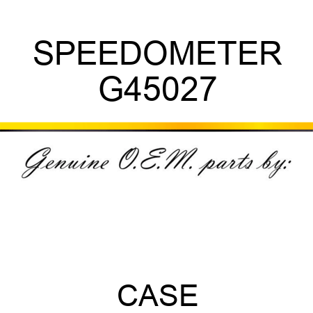 SPEEDOMETER G45027