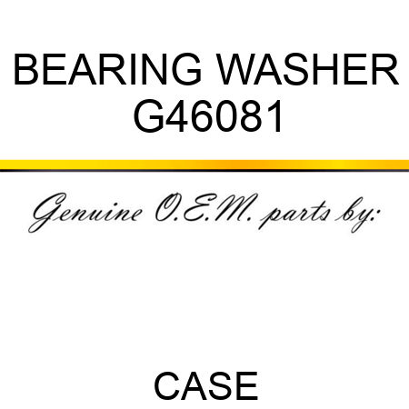 BEARING WASHER G46081