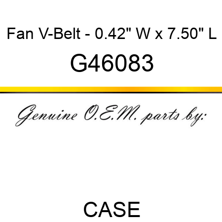 Fan V-Belt - 0.42" W x 7.50" L G46083