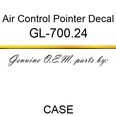 Air Control Pointer Decal GL-700.24