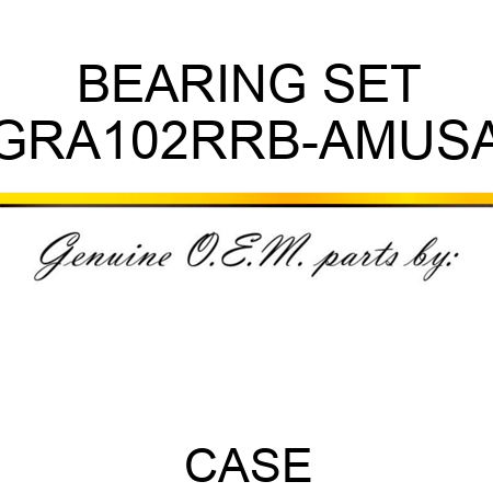 BEARING SET GRA102RRB-AMUSA
