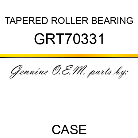 TAPERED ROLLER BEARING GRT70331