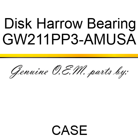 Disk Harrow Bearing GW211PP3-AMUSA