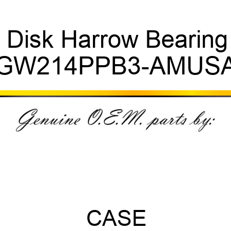 Disk Harrow Bearing GW214PPB3-AMUSA