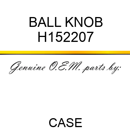 BALL KNOB H152207