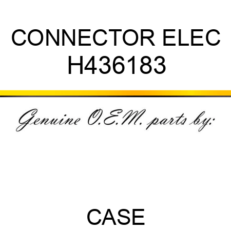 CONNECTOR, ELEC H436183