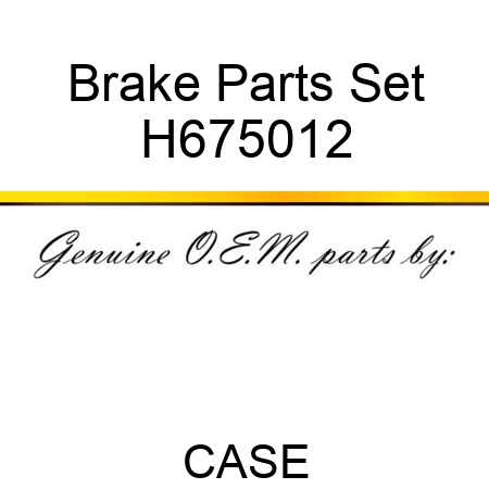Brake Parts Set H675012