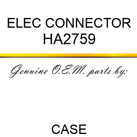 ELEC CONNECTOR HA2759