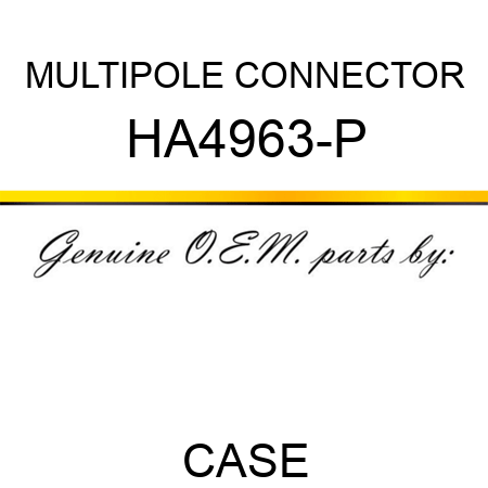 MULTIPOLE CONNECTOR HA4963-P
