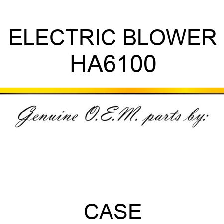 ELECTRIC BLOWER HA6100