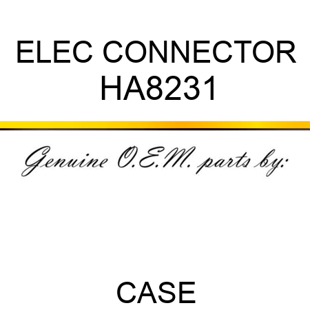 ELEC CONNECTOR HA8231