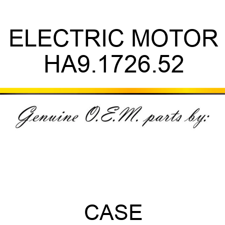 ELECTRIC MOTOR HA9.1726.52
