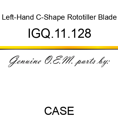 Left-Hand C-Shape Rototiller Blade IGQ.11.128