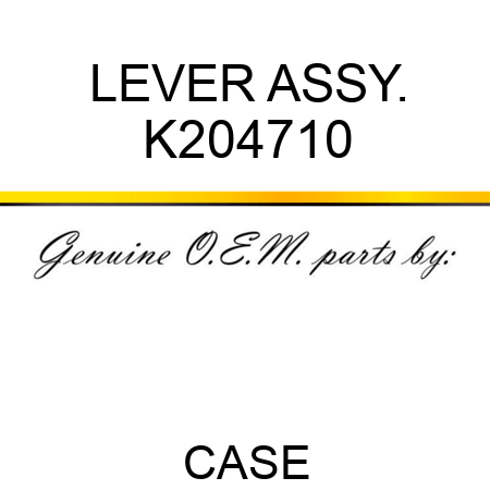 LEVER ASSY. K204710