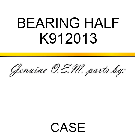 BEARING HALF K912013
