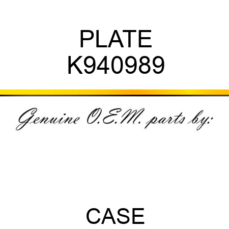PLATE K940989