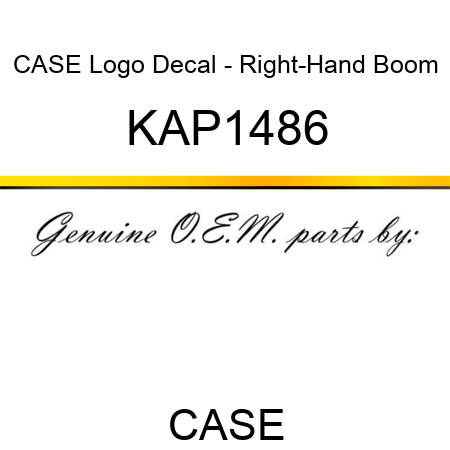CASE Logo Decal - Right-Hand Boom KAP1486