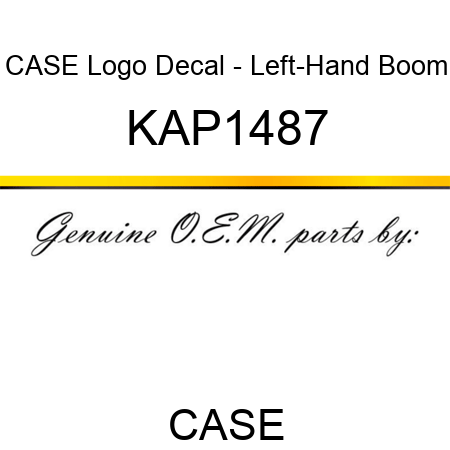 CASE Logo Decal - Left-Hand Boom KAP1487
