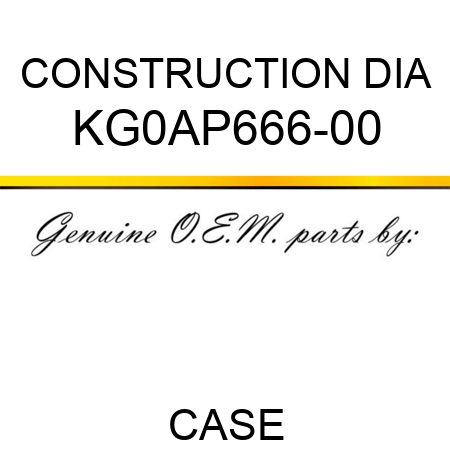 CONSTRUCTION DIA KG0AP666-00