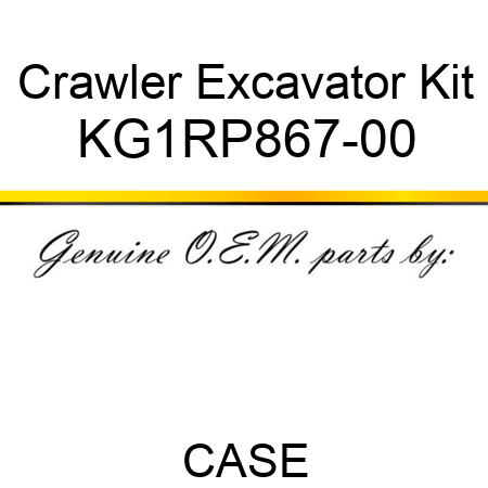 Crawler Excavator Kit KG1RP867-00