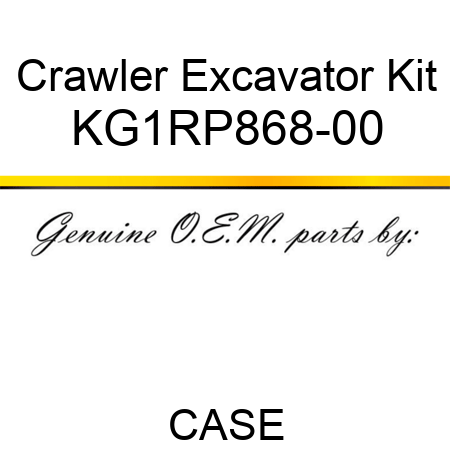 Crawler Excavator Kit KG1RP868-00