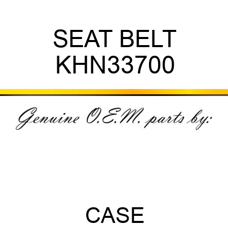 SEAT BELT KHN33700