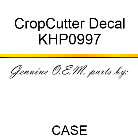 CropCutter Decal KHP0997