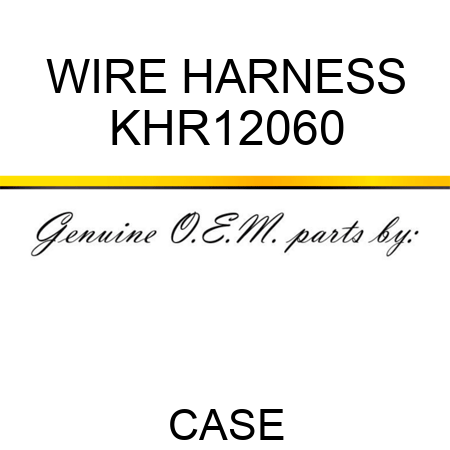 WIRE HARNESS KHR12060