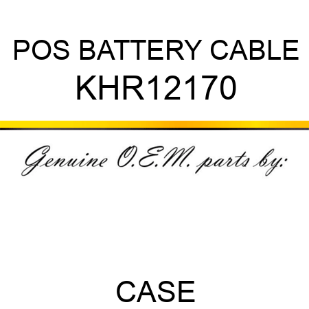 POS BATTERY CABLE KHR12170