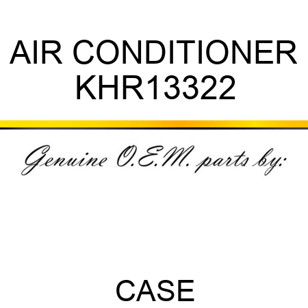 AIR CONDITIONER KHR13322