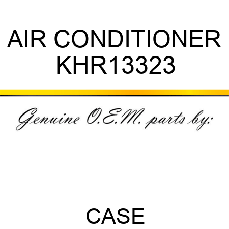 AIR CONDITIONER KHR13323