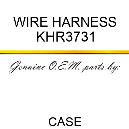 WIRE HARNESS KHR3731