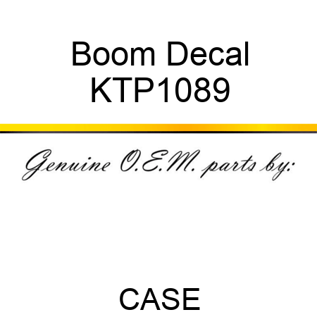 Boom Decal KTP1089